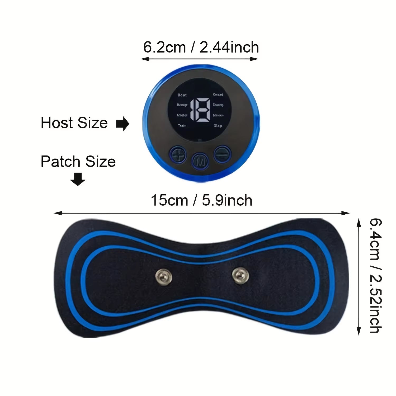 Remote Control EMS Neck Massager Mini Cervical Back Patch Stimulator Massageador Mat Portable Gel Pad Stickers Slim